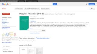 
                            11. Discipline Filosofiche (2015-2): A partire da Husserl. Figure, ...