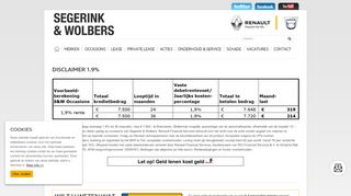
                            10. Disclaimer 1.9% | Segerink & Wolbers