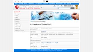 
                            7. Disclosure Record of iTrust CA (IDRBT) | CCA