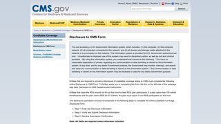 
                            6. Disclosure to CMS Form - Centers for Medicare & Medicaid ...