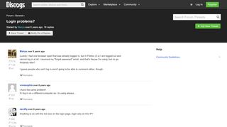 
                            6. Discogs Forum - Login problems?