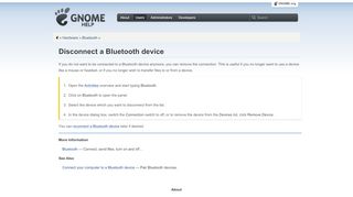 
                            1. Disconnect a Bluetooth device