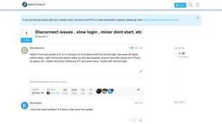 
                            5. Disconnect issues , slow login , miner dont start, etc - Electroneum ...
