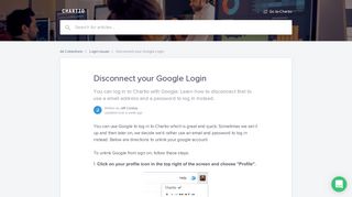 
                            3. Disconnect your Google Login | Chartio Help Center