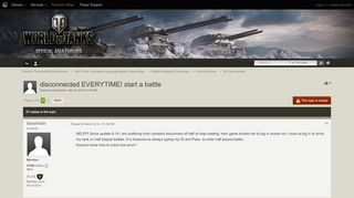 
                            4. disconnected EVERYTIME! start a battle - On Topic Archive - World ...