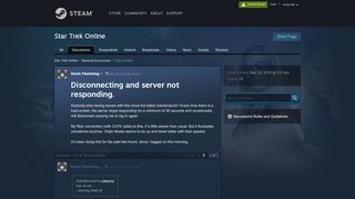 
                            6. Disconnecting and server not responding. :: Star Trek Online General ...