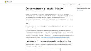 
                            4. Disconnettere gli utenti inattivi | Microsoft Docs