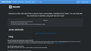 
                            5. Discord Server - Donut Team