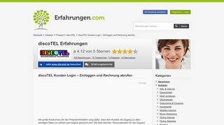 
                            12. discoTEL Kunden Login – Einloggen und Rechnung abrufen