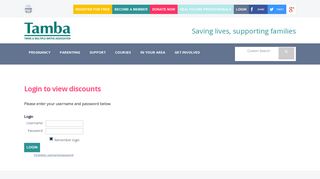 
                            7. Discount login - TAMBA