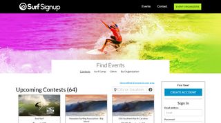 
                            13. Discover and register for surf contests, camps and more... Surf Signup