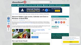 
                            3. Discover Hidden Login screen, Calendar and Clock in Windows 10 ...
