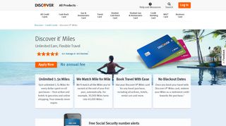 
                            3. Discover it Miles | Travel Credit Card | Discover Card