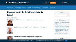 
                            11. Discover our Seller Relation assistants team! - Cdiscount Marketplace