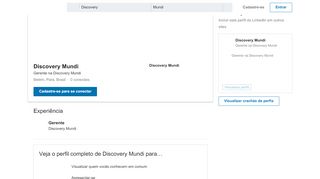 
                            8. Discovery Mundi - Gerente - Discovery Mundi | LinkedIn