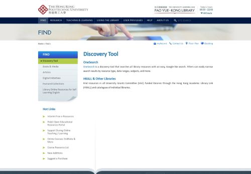 
                            6. Discovery Tool | Pao Yue-kong Library, The Hong ... - PolyU Library