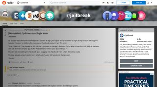 
                            2. [Discussion] Cydia account login error : jailbreak - Reddit