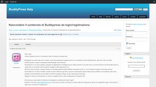 
                            6. Discussione: Nascondere il contenuto di Buddypress da login ...