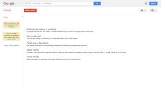 
                            3. Discussions - Google Groups