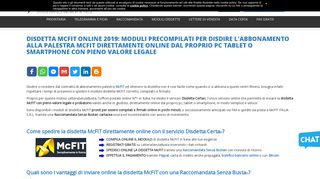 
                            10. ? Disdetta McFIT 2019: moduli precompilati per disdire McFIT