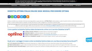 
                            7. ? Disdetta OPTIMA Italia online 2019: come disdire OPTIMA