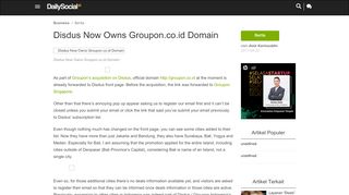 
                            9. Disdus Now Owns Groupon.co.id Domain | Dailysocial