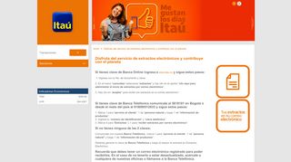 
                            4. Disfruta del servicio de extractos electrónicos y contribuye con el ... - Itaú