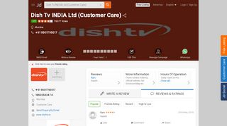 
                            5. Dish Tv INDIA Ltd (Customer Care) - Justdial