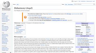 
                            10. Disharmony (Angel) - Wikipedia