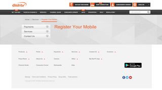 
                            4. DISHTV Register Your Mobile