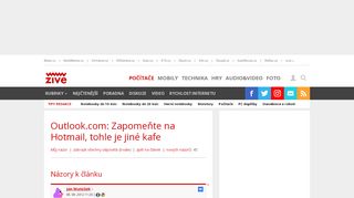 
                            7. Diskuze – Outlook.com: Zapomeňte na Hotmail, tohle je jiné kafe ...