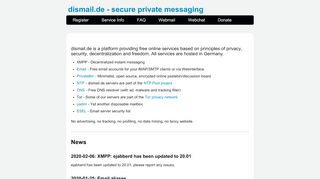 
                            9. dismail.de - secure private messaging