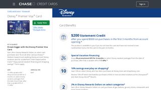 
                            5. Disney Premier Credit Card | Chase.com - Chase Credit ...