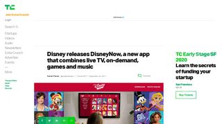 
                            13. Disney releases DisneyNow, a new app that combines live TV, on ...