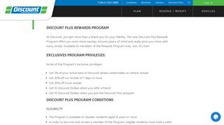 
                            3. Disocunt plus terms conditions - Discount Car & Truck Rentals