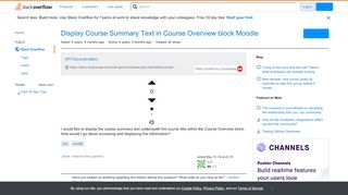 
                            13. Display Course Summary Text in Course Overview block Moodle ...