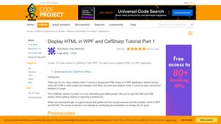 
                            10. Display HTML in WPF and CefSharp Tutorial Part 1 - CodeProject