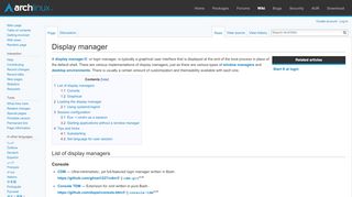 
                            7. Display manager - ArchWiki