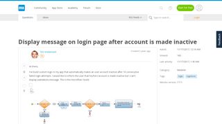 
                            6. Display message on login page after account is made inactive ...