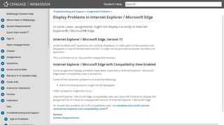 
                            13. Display Problems in Internet Explorer / Microsoft Edge - WebAssign