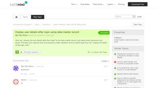 
                            12. Display user details after login using data master record - Justinmind