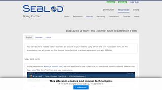 
                            10. Displaying a front-end Joomla! User registration Form - Seblod