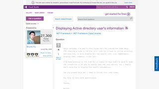 
                            12. Displaying Active directory user's information - MSDN - Microsoft
