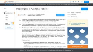 
                            5. Displaying List of AutoHotkey Hotkeys - Stack Overflow