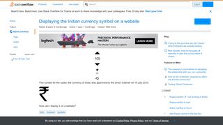 
                            9. Displaying the Indian currency symbol on a website - Stack Overflow