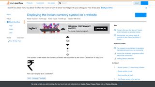 
                            13. Displaying the Indian currency symbol on a website - Stack Overflow