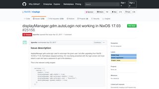 
                            6. displayManager.gdm.autoLogin not working in NixOS 17.03 · Issue ...