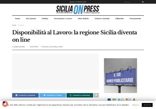 
                            11. Disponibilità al Lavoro: la regione Sicilia diventa on line - SiciliaOnPress