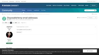 
                            13. Disposable/temp email addresses - Page 2 - Community ...