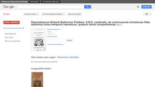 
                            5. Disputationum Roberti Bellarmini Politiani, S.R.E. cardinalis, de ...